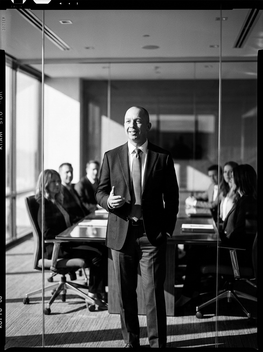 Cary Frieden working with executives in a boardroom